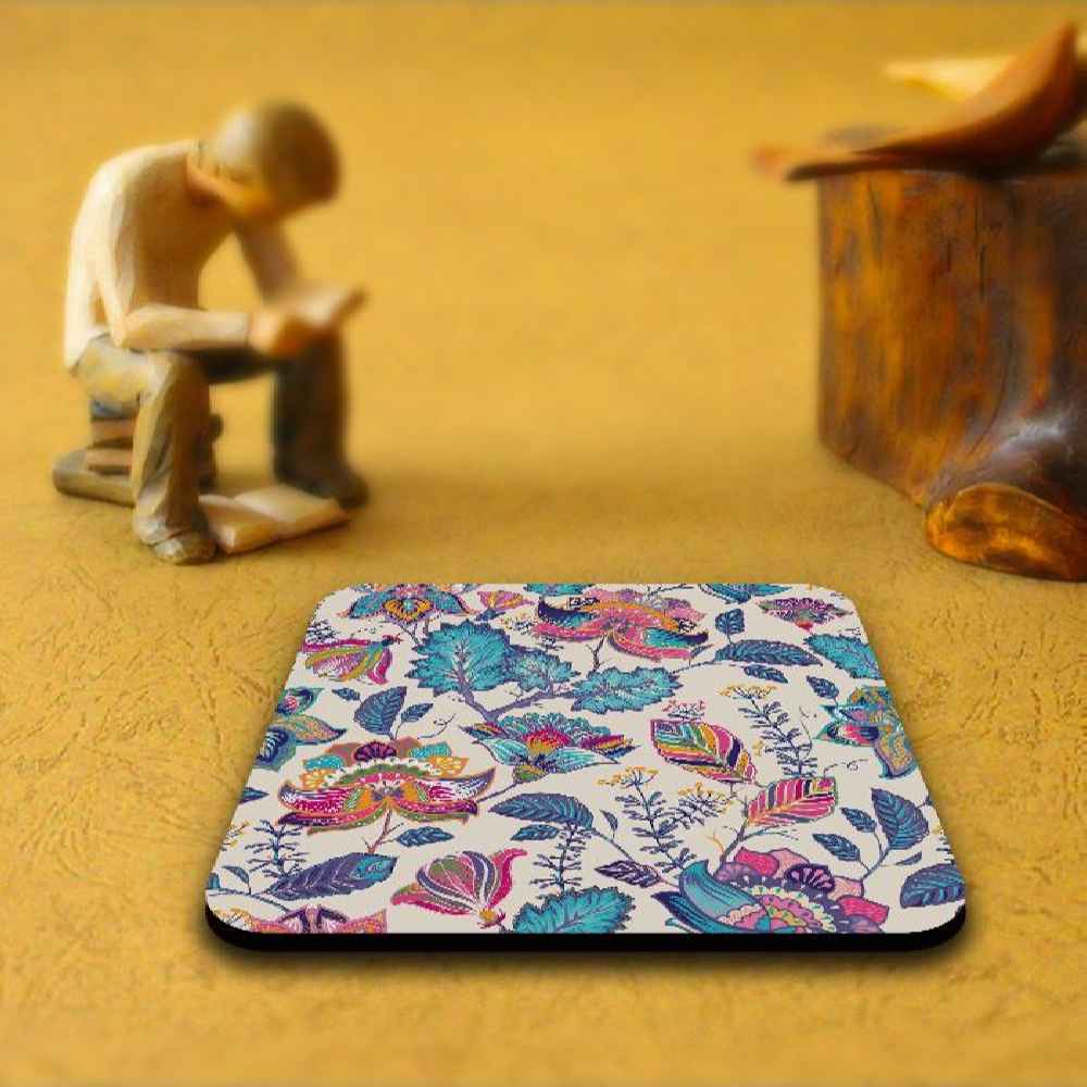 Set aus Untersetzern & Halter mit persisch inspiriertem künstlerischen Design Kiana