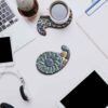 Set aus Untersetzern mit persisch inspiriertem Mandala-Design Minakari