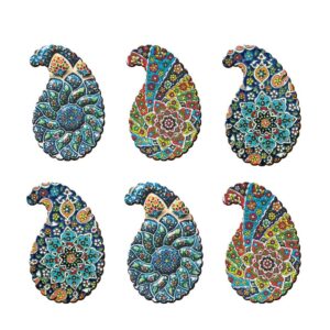 Set aus Untersetzern mit persisch inspiriertem Mandala-Design Minakari
