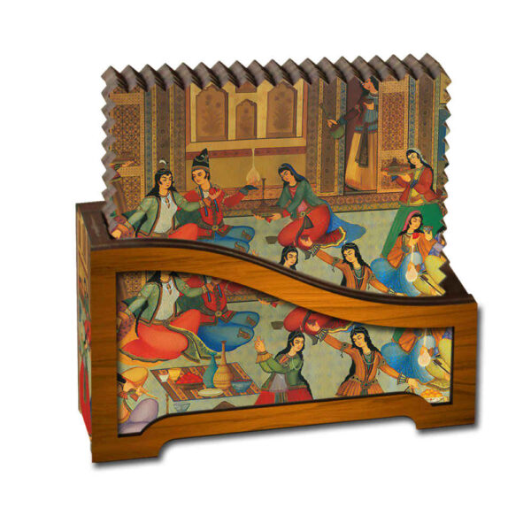 Set aus Untersetzern & Halter mit persisch inspiriertem künstlerischen Design Rima