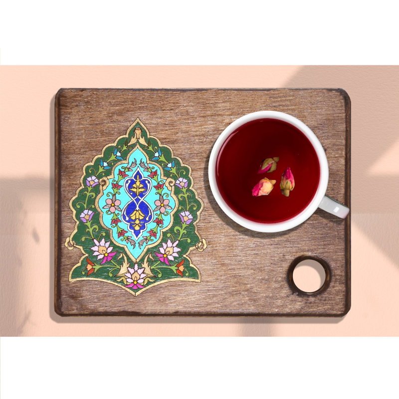 Set aus Untersetzern mit persisch inspiriertem künstlerischen Design Sana