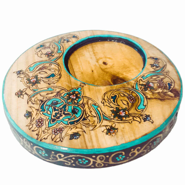 Set aus Untersetzern mit persisch inspiriertem künstlerischen Design Tazhib