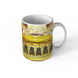 Islamische Keramik-Kaffeetasse – Imam Hussain Schrein Muster