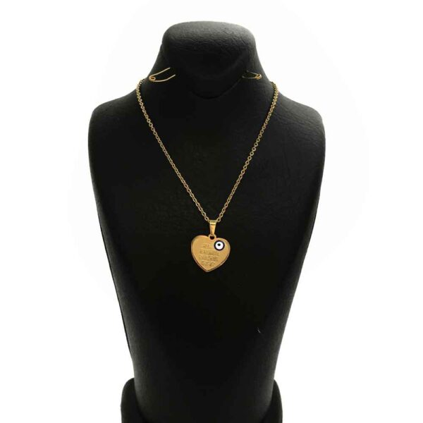 Islamische Wan Yakad Stahl-Halskette mit Herz Anhänger