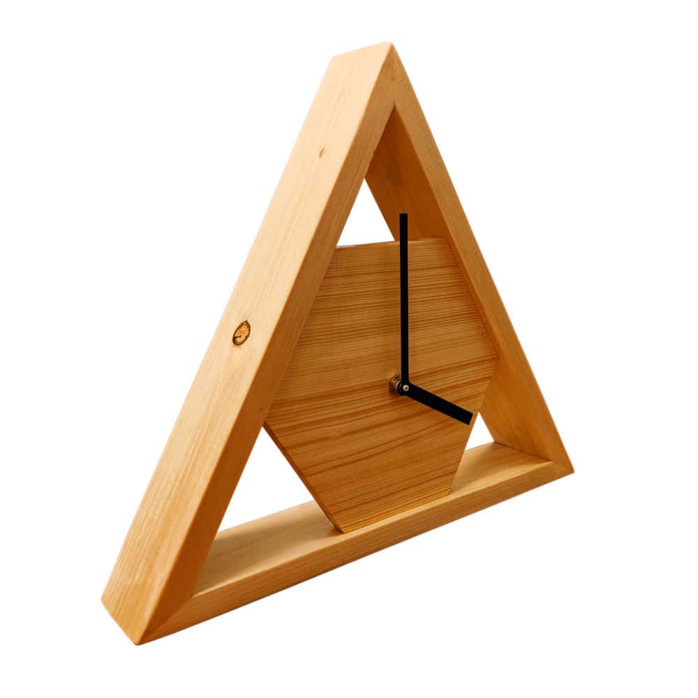 Moderne Holz-Tischuhr Modell Triangle