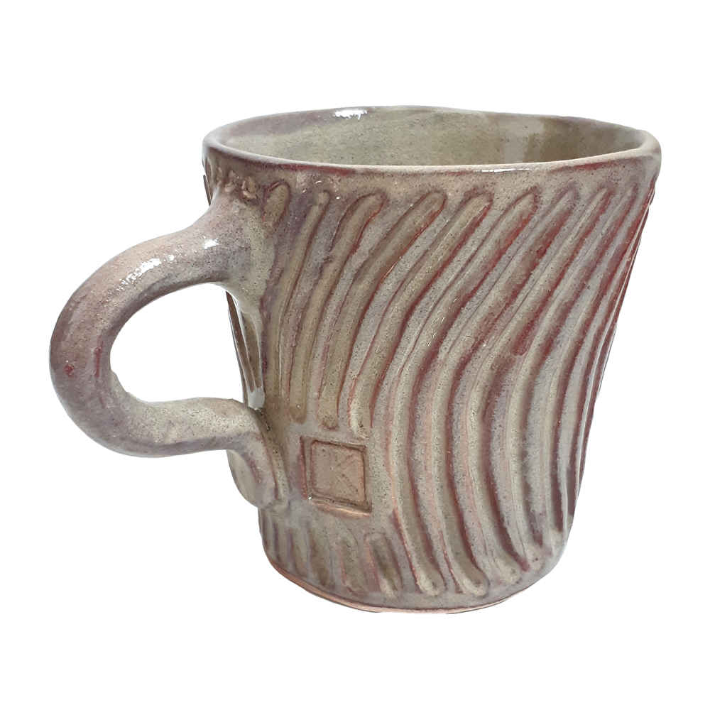 Künstlerische handgefertigte Töpfertasse - Modernes Design