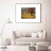 Original malerische Kunstmalerei - Öl auf Karton, Herbstlandschaft