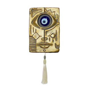 Cheshm Nazar Keramik-Amulett zum Aufhängen Modell Golden