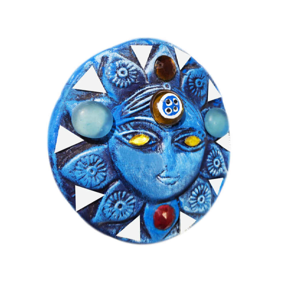 Dekoratives Persisches Keramik-Amulett zum Aufhängen Modell Khorshid