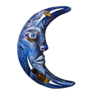 Dekoratives Persisches Keramik-Amulett zum Aufhängen Modell Mond