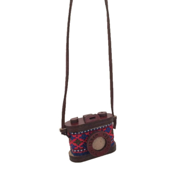 Holz-Halskette Künstlerische Kamera