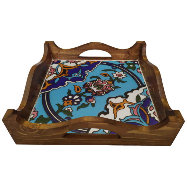 Yara Serviertablett – Persische Holzoberfläche für Tee, Kaffee & Mehr