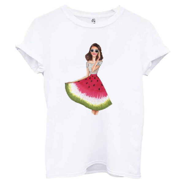 Wassermelonen-Muster Yalda T-Shirt Modell 9621367 – Lebendiges Saison-Tee