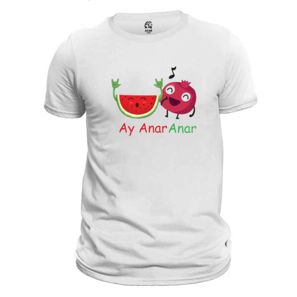 Yalda T-Shirt Modell Anar – Kurzärmeliges Granatapfel-Design