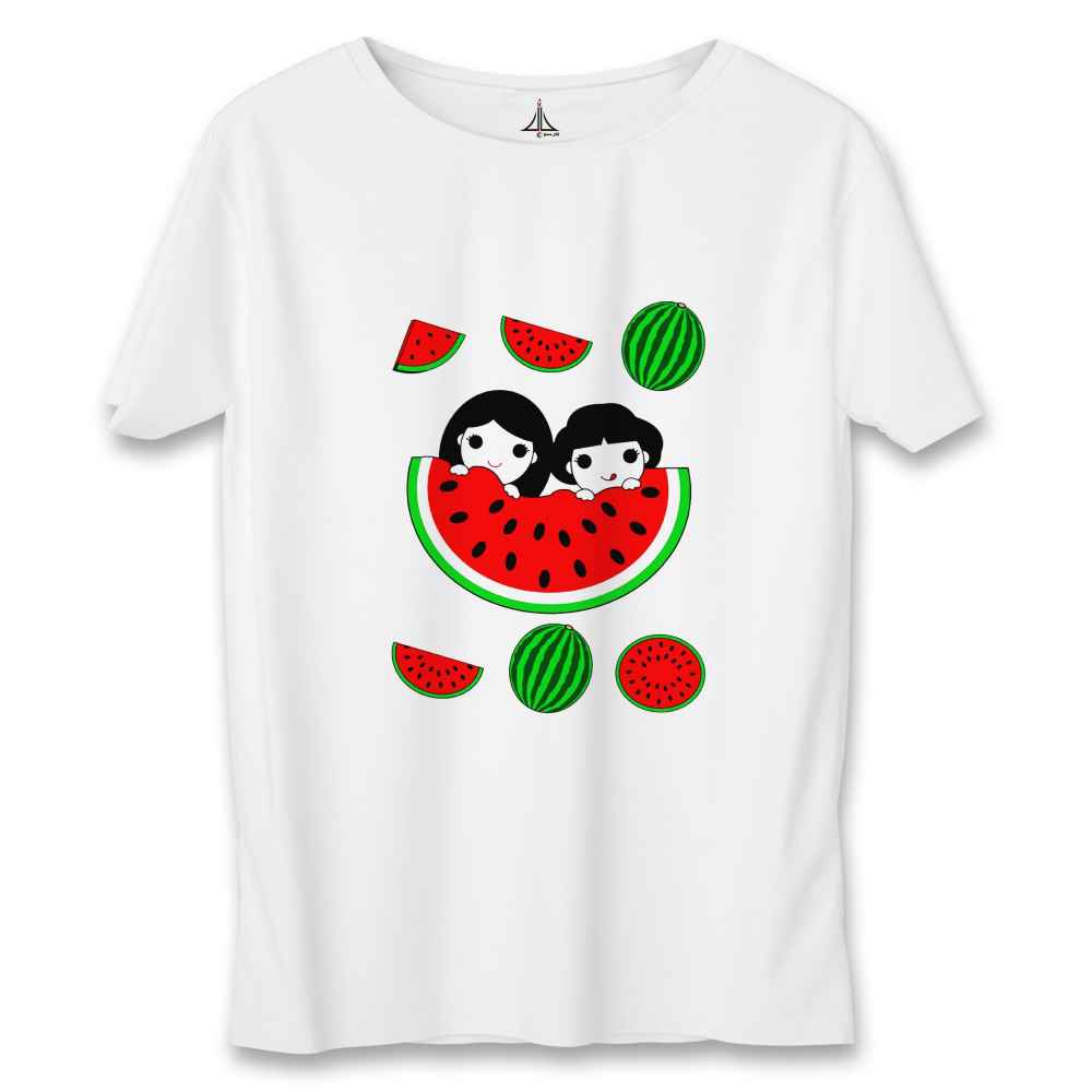 Yalda T-Shirt Modell Wassermelone – Kurzärmeliges Saison-Tee