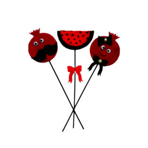 Rote Yalda Kuchen Dekorationen Kollektion 6687255 (x6)