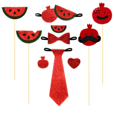 Rote Yalda Kuchen Dekorationen Kollektion 7206972