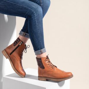 Lederstiefeletten für Frauen – Modell A179