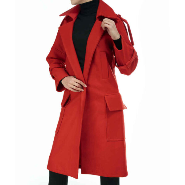 Modischer zweireihiger Baumwollmantel für Damen – 36903