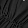 Schwarzer Jumpsuit mit seitlichem Gürtel für Frauen Tina