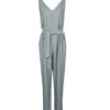 Schwarzer Jumpsuit mit seitlichem Gürtel für Frauen Tina