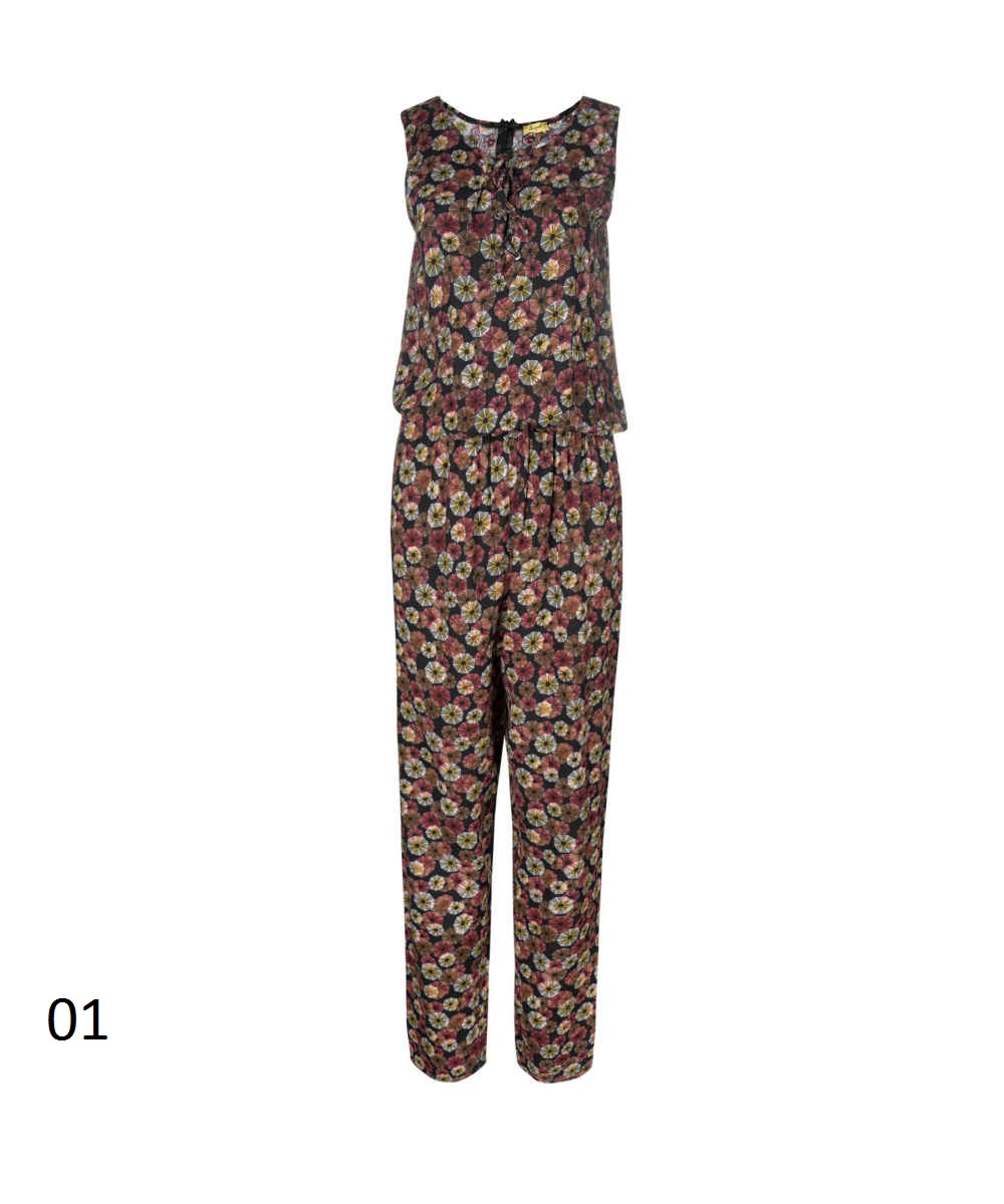 Floral Jumpsuit mit seitlichem Gürtel für Frauen Bita