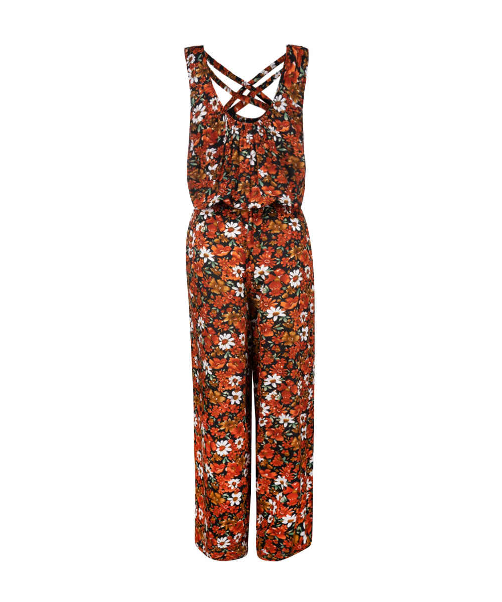 Floral Jumpsuit mit seitlichem Gürtel für Frauen Gila