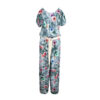Floral Jumpsuit mit seitlichem Gürtel für Frauen Paradise