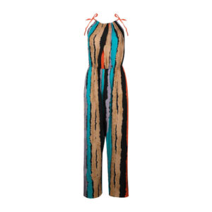 Gestreifter Jumpsuit für Frauen mit weitem Bein Hila