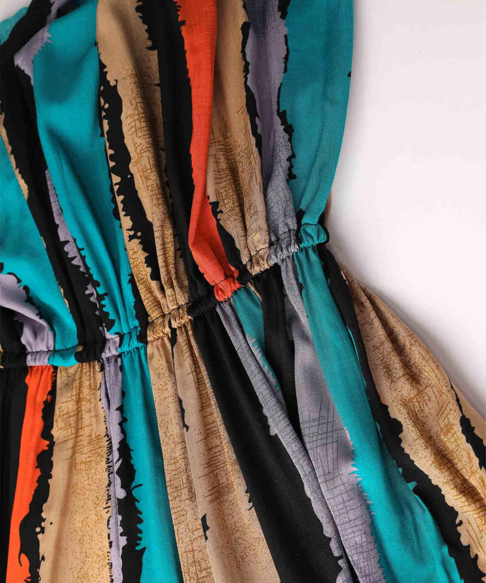 Gestreifter Jumpsuit für Frauen mit weitem Bein Hila