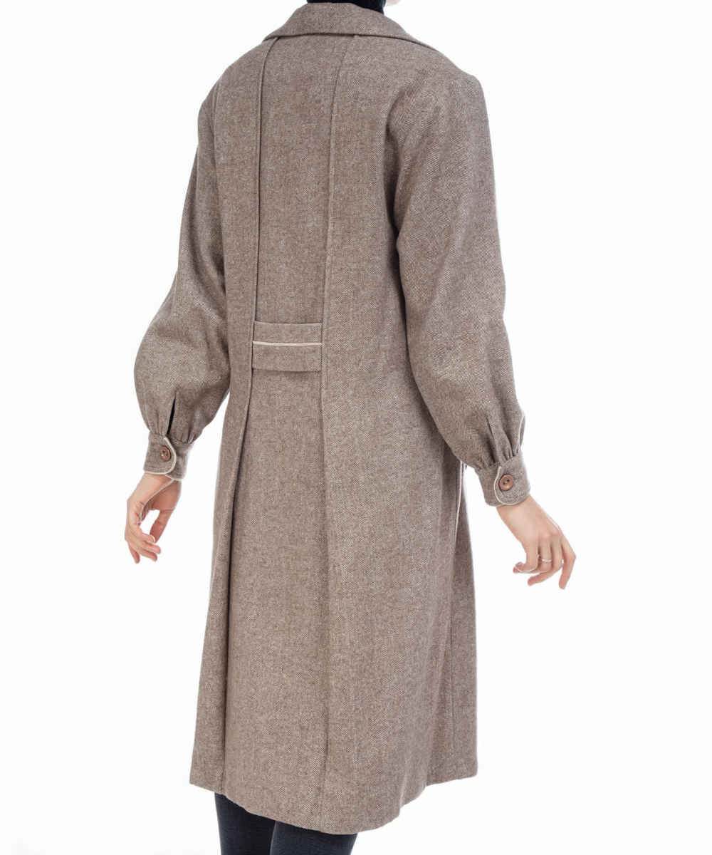 Zweireihiger Wollmantel für Damen – 37331