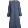 Zweireihiger Wollmantel für Damen mit Pelzkragen – Elegant & Warm