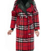 Zweireihiger Baumwollmantel für Damen mit Gürtel – Modern & Chic