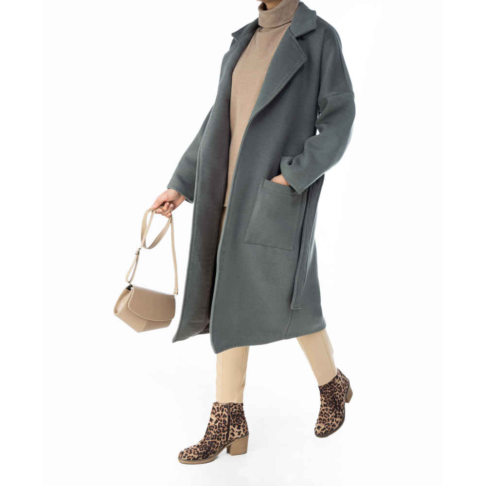 Zweireihiger Baumwollmantel für Damen – Elegantes Design