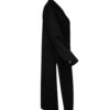 Winter-Zweireihiger Baumwollmantel für Damen – Schwarz, Warm & Stilvoll