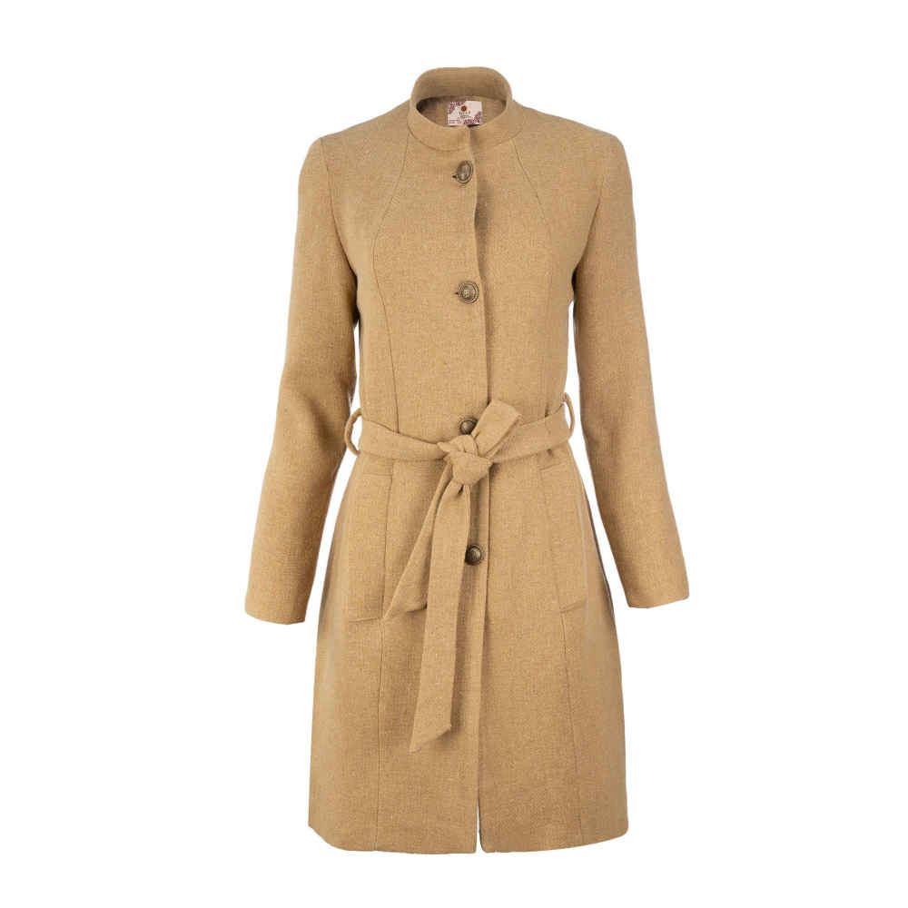 Winter-Baumwoll-Wickelmantel mit Gürtel für Damen – Funktional & Modisch
