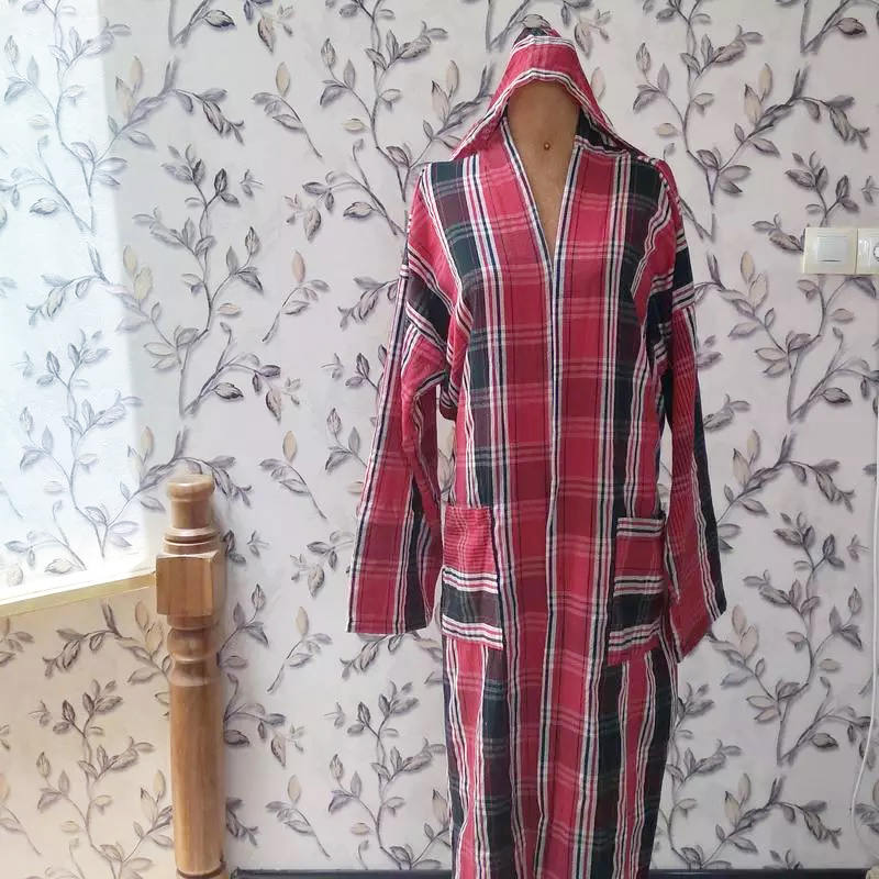 Handgefertigter Persischer Bademantel Reine 100% Baumwoll-Eleganz