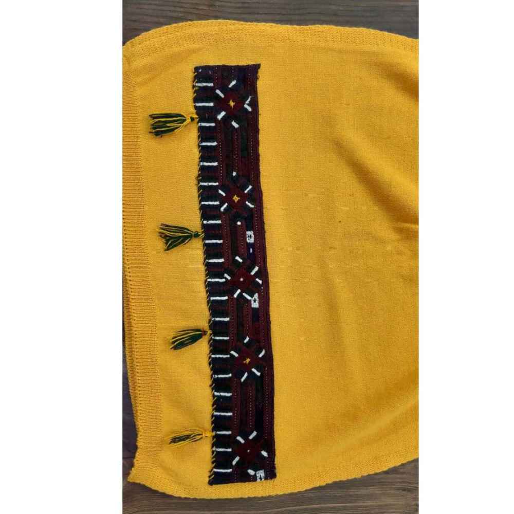 Balochi Bestickter Schal für Frauen Gelb