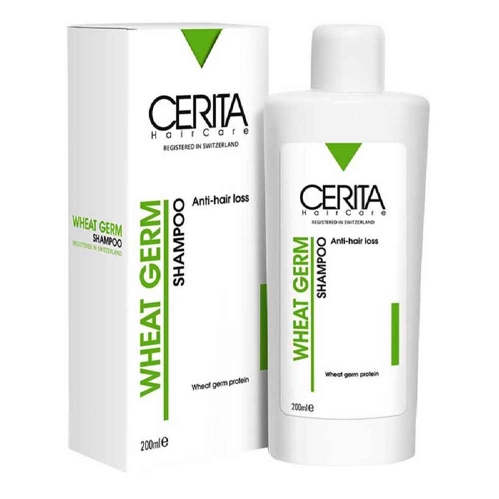 Cerita Anti-Haarausfall Weizenkeim Shampoo – Nährt die Kopfhaut, Reduziert Haarausfall (Packung mit 2)