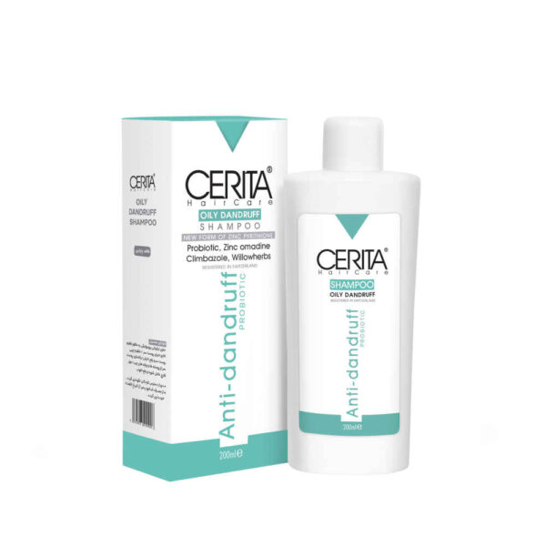 Cerita Anti-Schuppen Shampoo für Fettiges Haar – Kontrolliert Schuppen, Beruhigt die Kopfhaut (Packung mit 2)