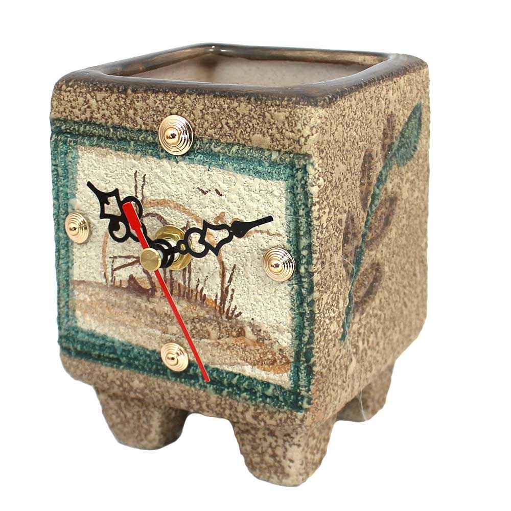 Keramik-Tischuhr Modell Vase