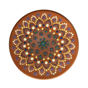 Dekorativer Keramikteller handgemalt Dot Art Donya