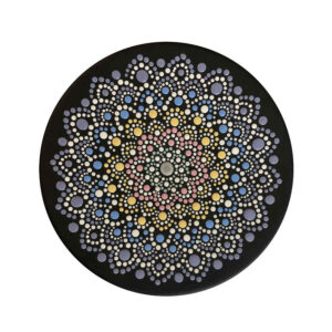 Dekorativer Keramikteller handgemalt Dot Art Raha