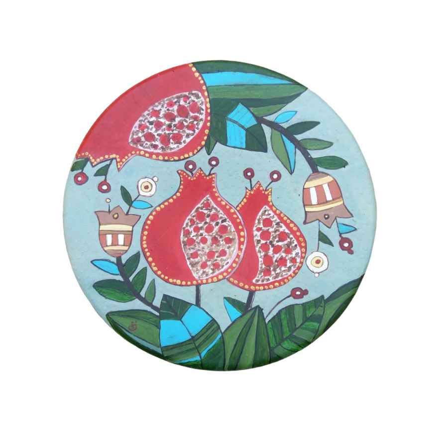Dekorativer Keramikteller handgemalt Yalda