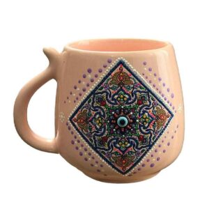 Künstlerische handgefertigte Keramiktasse – Punktmuster, Taha Modell
