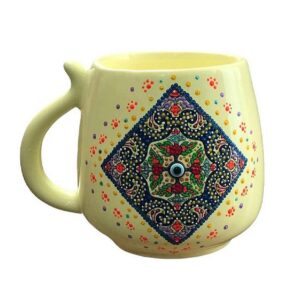 Künstlerische handgefertigte Keramiktasse – Punktmuster, Taraneh Modell