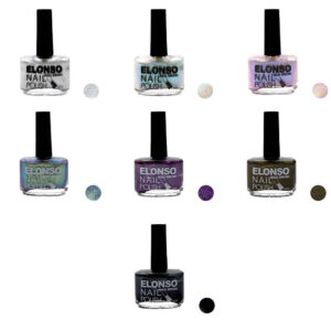 Halal-Nagellack Glitzer-Oberfläche und Atmungsaktive Charmante Farben (7x)