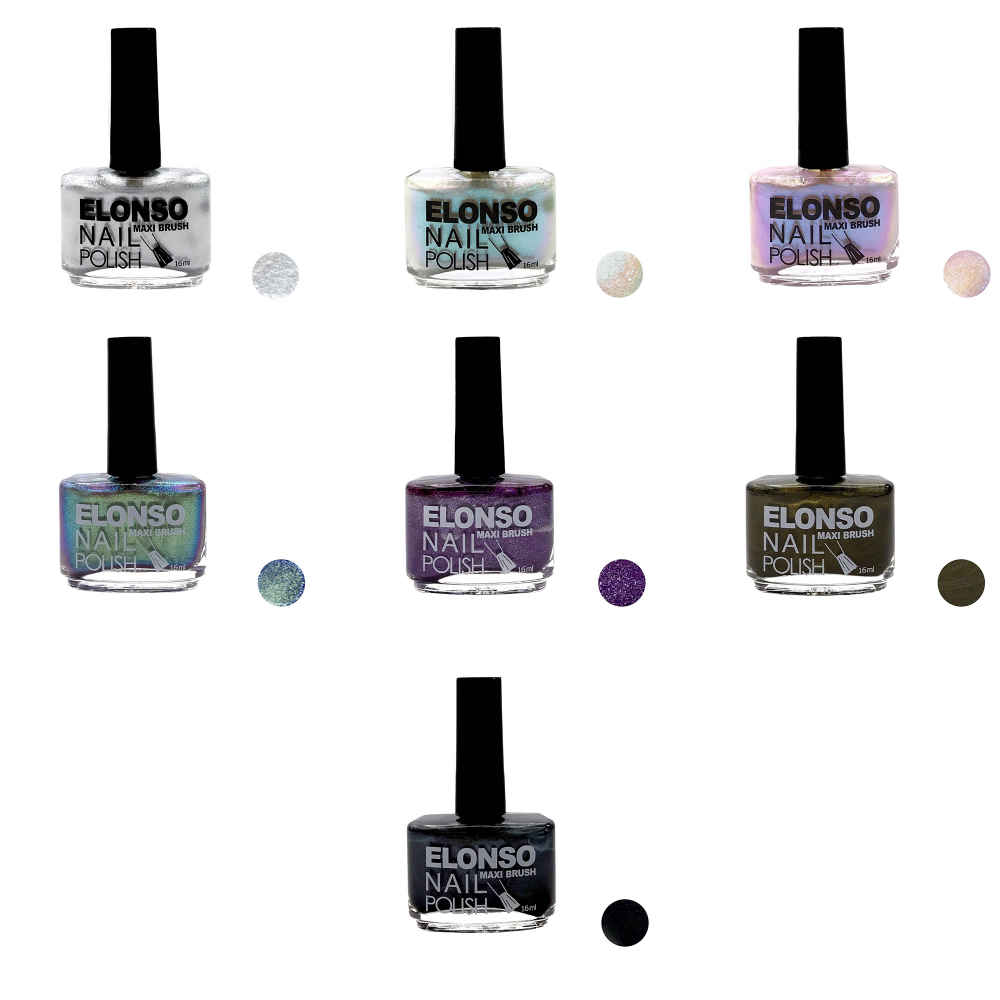 Halal-Nagellack Glitzer-Oberfläche und Atmungsaktive Charmante Farben (7x)