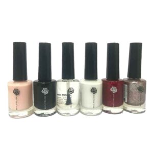 Halal-Nagellack Glänzende & Glitzer-Oberfläche und Atmungsaktive Schicke Farben (6x)