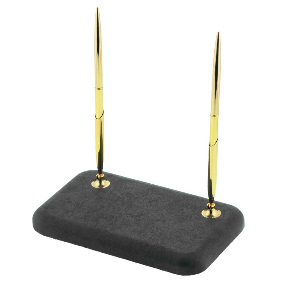 Graues Leder-Schreibtisch-Set – 14-teiliges Set